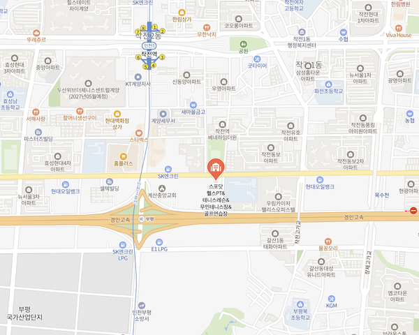 스포닷 지도 보기